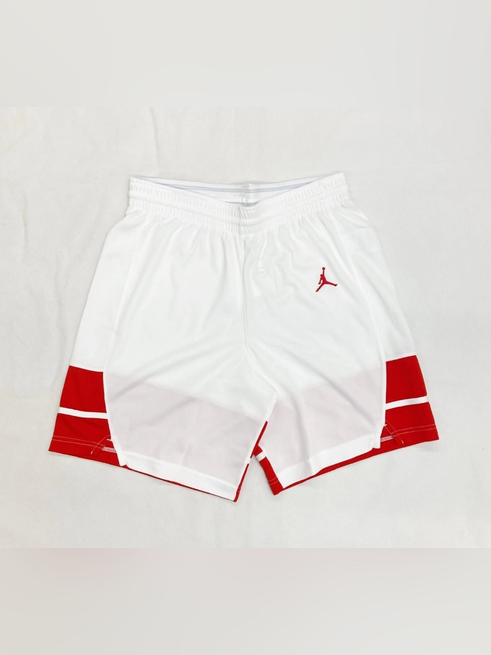Jordan Stock Overtime Men’s Dri-fit Basketball Shorts FQ5375-109 white red logo